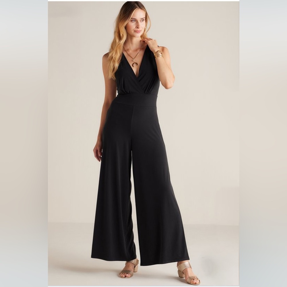 NWT Soft Surroundings Penelope Black Jumpsuit, 1X